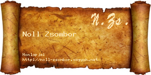 Noll Zsombor névjegykártya